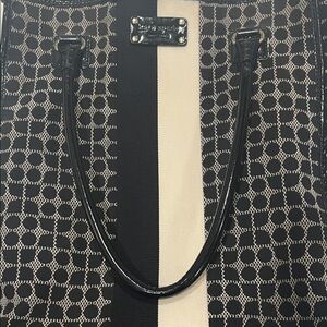 Kate Spade ♠️ Black and Cream Patterned Tote